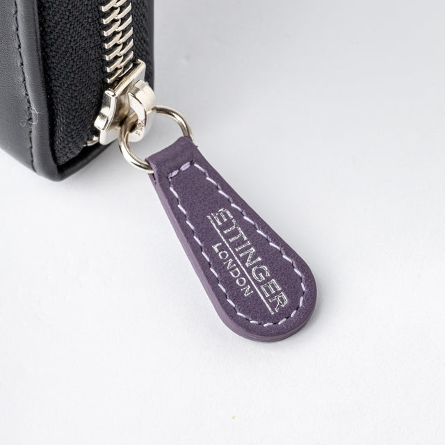 STERLING LARGE METAL ZIP AROUND PURSE PURPLE - PURPLE