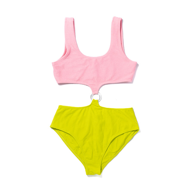 THE VIVIAN BRIEF - ROSE PINK/ CITRUS GREEN