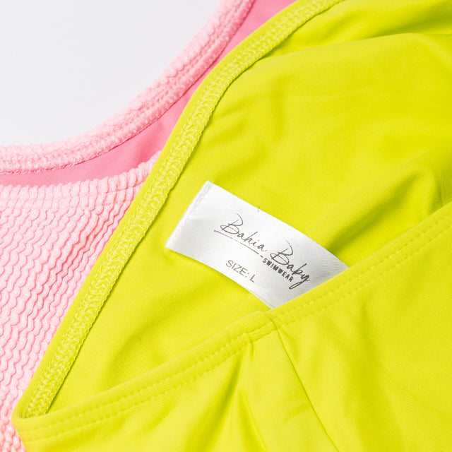 THE VIVIAN BRIEF - ROSE PINK/ CITRUS GREEN