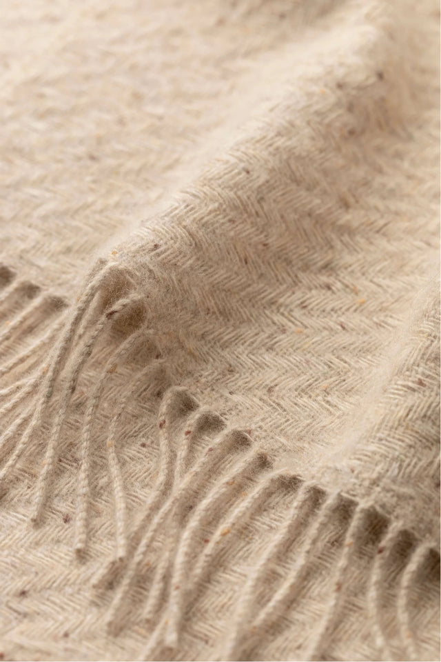 100% Cashmere SFA Fibre Woven Scarf 180x30 - CREAM DUN