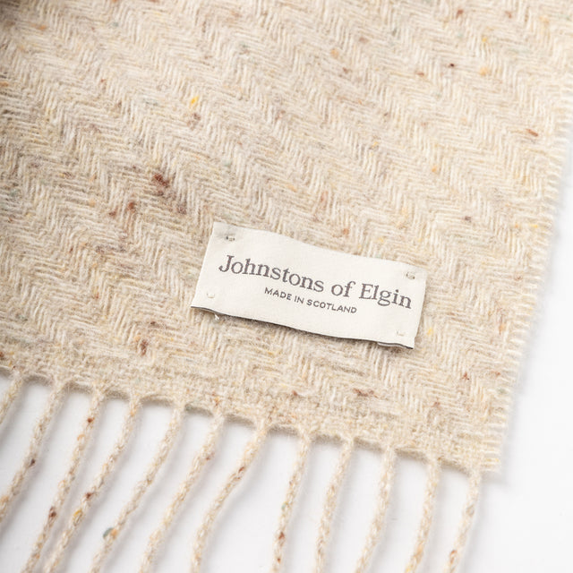100% Cashmere SFA Fibre Woven Scarf 180x30 - CREAM DUN