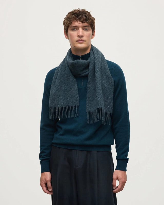 100% Cashmere SFA Fibre Woven Scarf 180x30 - STORM