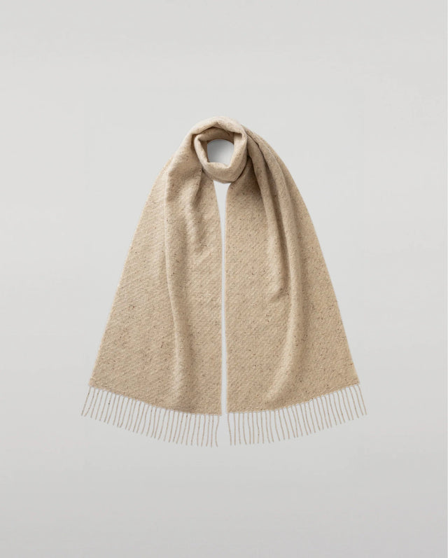 100% Cashmere SFA Fibre Woven Scarf 180x30 - CREAM DUN