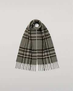 95% Wool 4% Cashmere 1% Silk Woven Scarf 180x30 - GREY