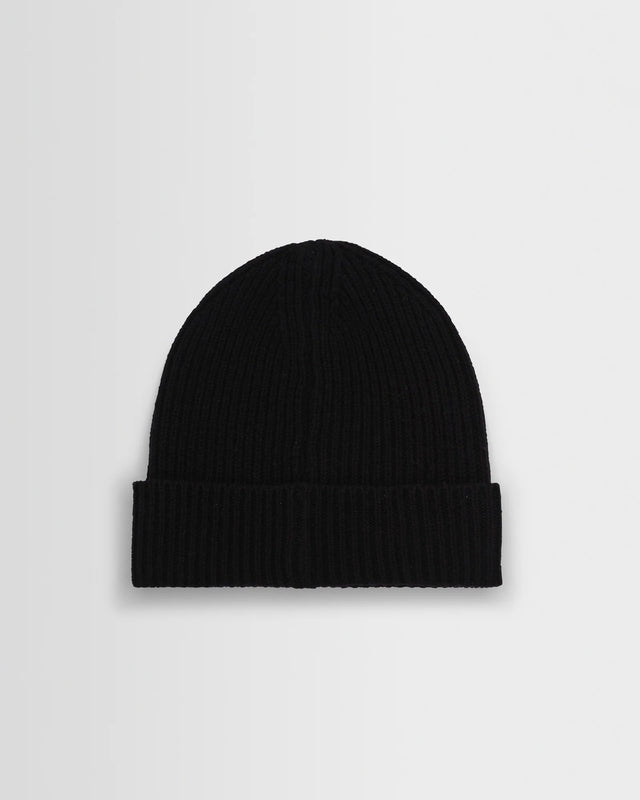 BROOK BEANIE SINGLE RIB - BLACK