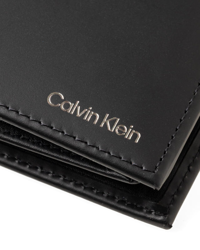 LEATHER RFID BILLFOLD WALLET - BLACK