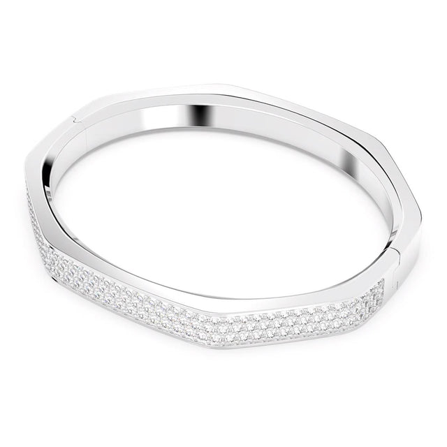 DEXTERA BANGLE OCTAGON SHAPE - WHITE/RHODIUM PLATED 5655624 CRY/RHS SWAROVSKI 