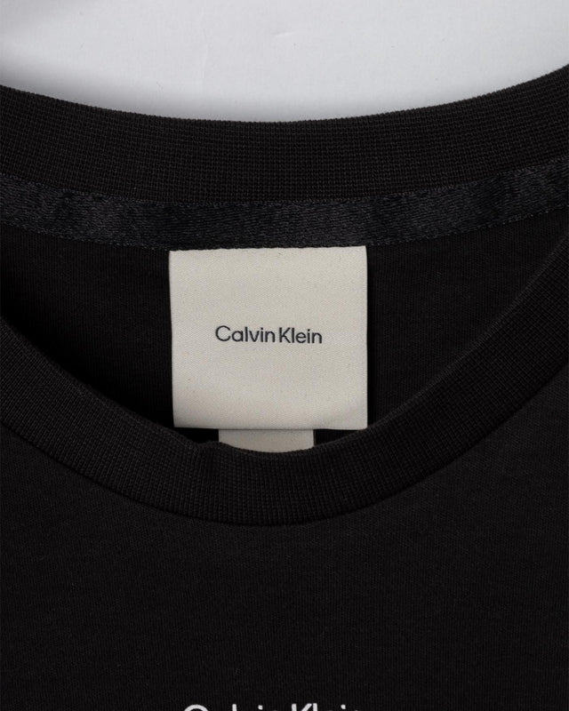 RELAXED COTTON INTERLOCK T-SHIRT - BLACK