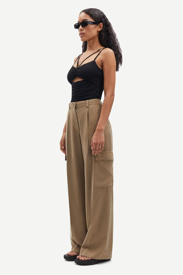SAHOPSA TROUSERS - LEAD GRAY<BR/> F24200079 Lead Gray SAMSOE SAMSOE 