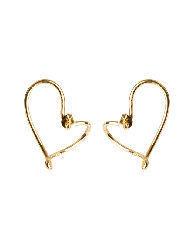 DANCING HEARTS EARRINGS - GOLD DANHE-EA-148 -GOLD BAR JEWELLERY 