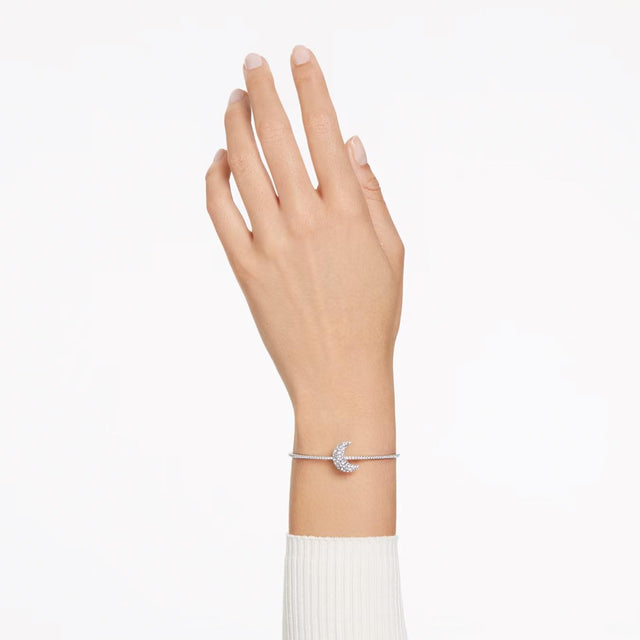 SUBLIMA BANGLE - WHITE/RHODIUM PLATED<BR/> 5666175 CRE/RHS SWAROVSKI 