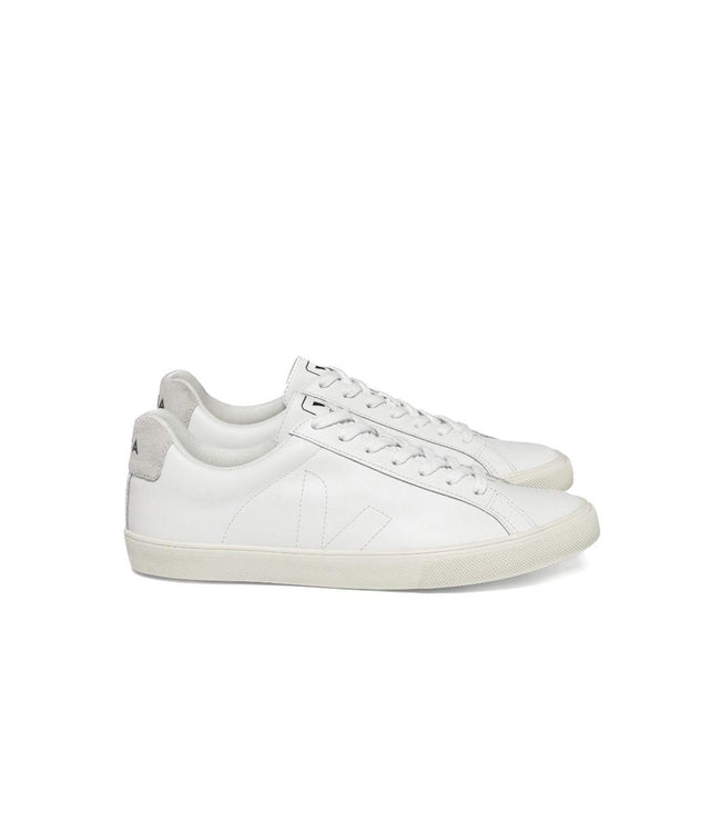 MENS ESPLAR CLEAN LEATHER TRAINERS - TRIPLE WHITE EA0200001B -TRIPLE WHITE VEJA 