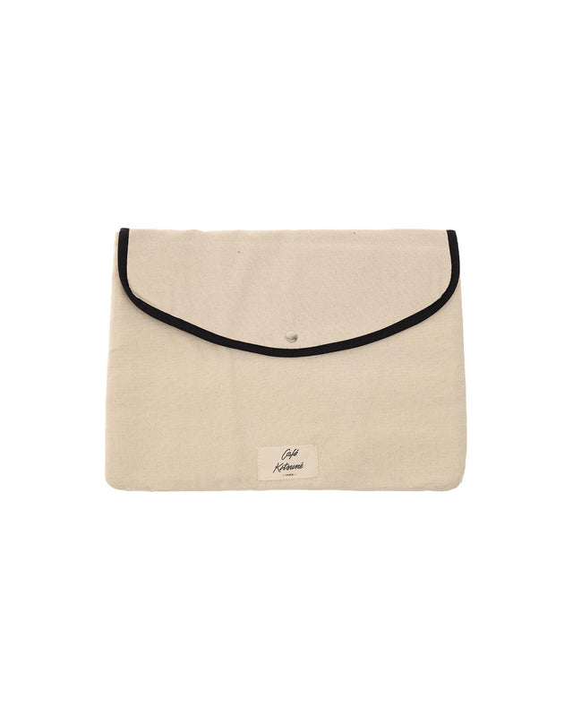 COMPUTER POUCH CAFE KITSUNE - LATTE