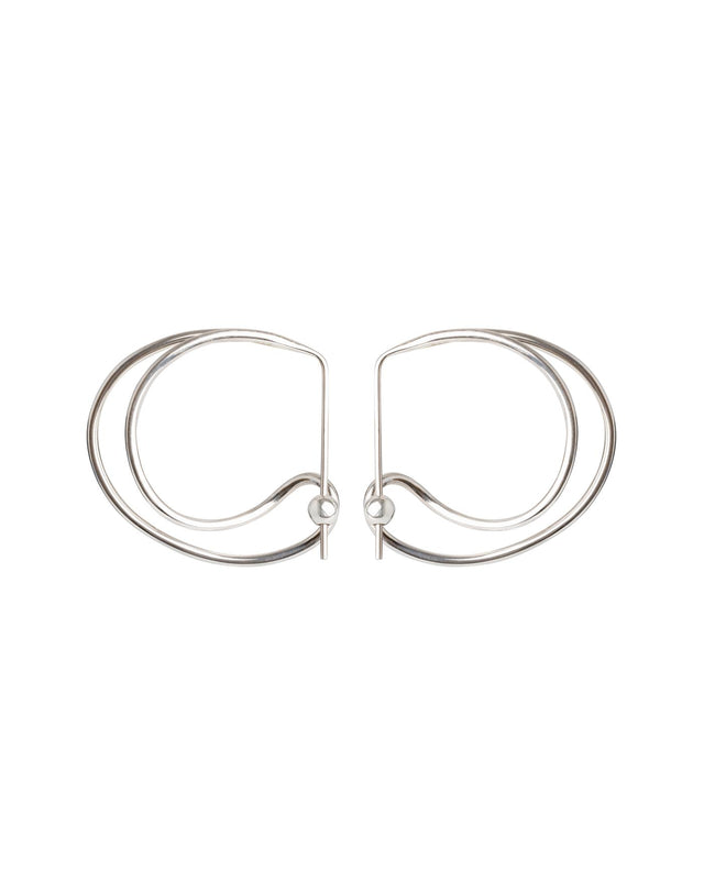 CROSSED PATHS EARRINGS - SILVER CRPA-EA-136 -SILVER BAR JEWELLERY 