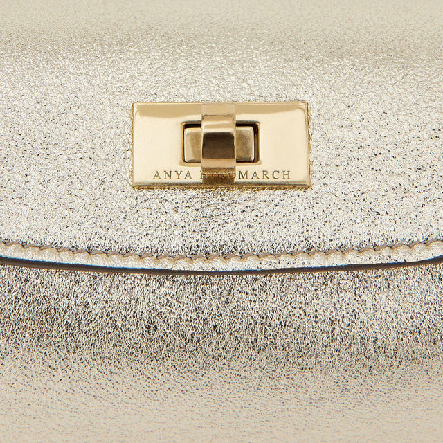 MINI WAVERLEY BAG - LIGHT GOLD METALLIC NAPPA 192057 Metallic Nappa ANYA HINDMARCH 