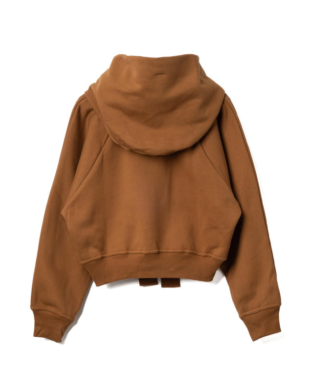 LOGO AND JP MONOGRAM CROPPED HOODIE - MAHOGANY JE1929995 -121B MAHOGANY PATOU 