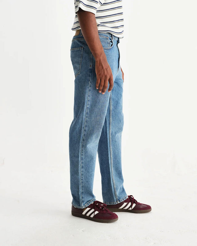 RUSSEL STRAIGHT FIT JEAN VINTAGE DENIM - VINTAGE BLUE SS25-DEN-STR-BPV-MWA -VINTAGE BLUE WAX LONDON 