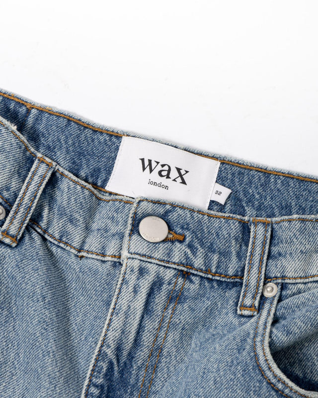 RUSSEL STRAIGHT FIT JEAN VINTAGE DENIM - VINTAGE BLUE SS25-DEN-STR-BPV-MWA -VINTAGE BLUE WAX LONDON 