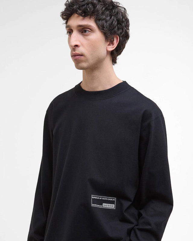 HAMILTON LS T-SHIRT - BLACK MTS1489BK31 -BLACK BARBOUR 