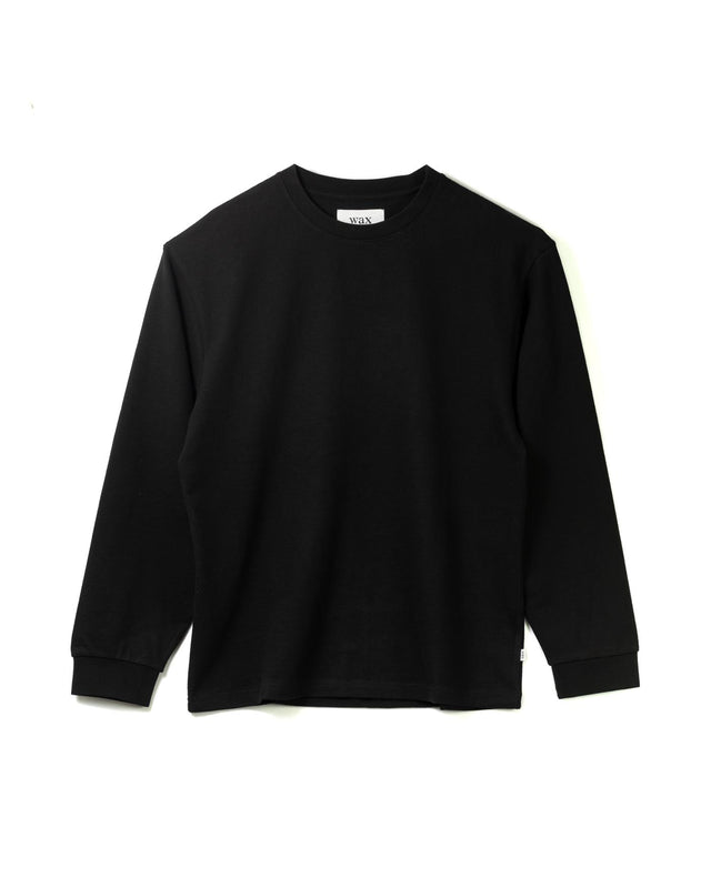HAYDEN LONG SLEEVE TEE JOLT - BLACK WI00-TEE-HAY-APF-BLK -BLACK WAX LONDON 