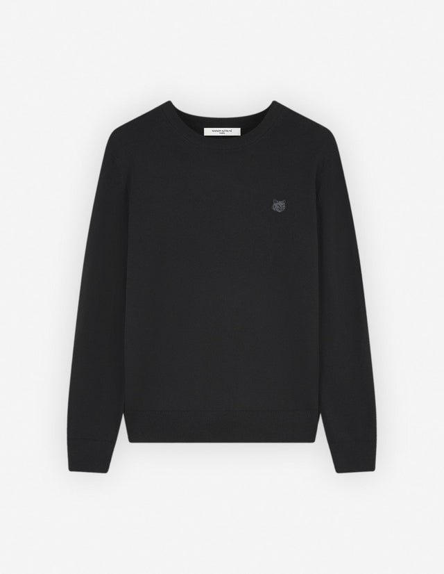 BOLD FOX HEAD PATCH REGULAR JUMPER - BLACK