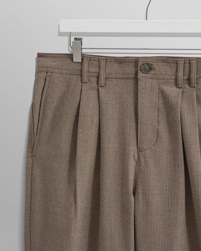 RALEIGH TROUSER CHEVRON - NATURAL AW24-TRO-PLE-AYH-NAT -NATURAL WAX LONDON 