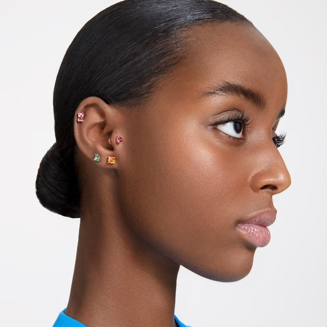 CHROMA STUD EARINGS - GREEN/GOLD-TONE PLATED 5639120 FANGR/GOS SWAROVSKI 