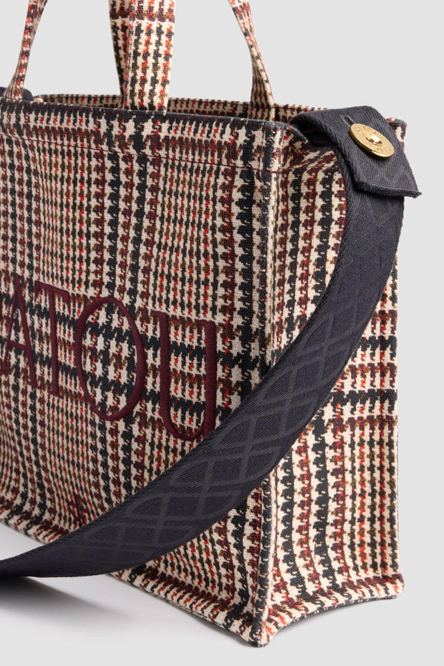 MEDIUM LOGO TOTE BAG - PRINCE OF WALES AC0880174 -5082 PRINCE OF WALES PATOU 