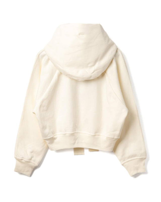 LOGO AND JP MONOGRAM CROPPED HOODIE - SNOWBERRY WHITE JE1929995 -097C SNOWBERRY WHITE PATOU 