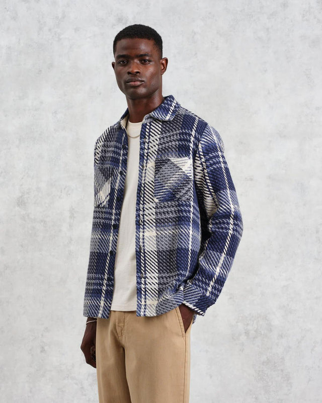 WHITING OVERSHIRT SPEAR CHECK - NAVY