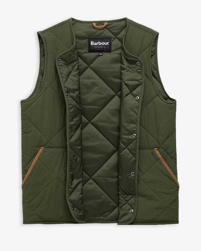 MODIFIED LIDDESDALE QUILT GILET - OLIVE MGI0299OL52 -OLIVE BARBOUR 