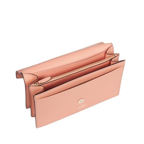 PANAMA ENVELOPE BAG WITH CHAIN - PEACH