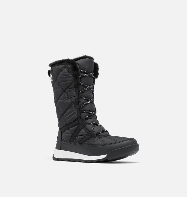 WHITNEY II PLUS TALL LACE WATERPROOF SNOW BOOTS - BLACK/SALT 2088261 Black, Sea Salt SOREL 