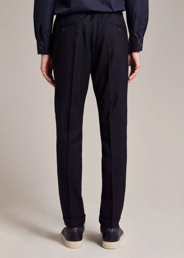 A SUIT TO TRAVEL IN DRAWSTRING-WAIST WOOL TROUSERS - NAVY M1R-921T-G00001 -49 Navy PAUL SMITH 