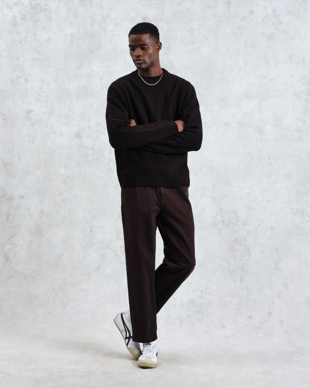 WILDE CREW PLAIN JERSEY BOUCLE - BLACK