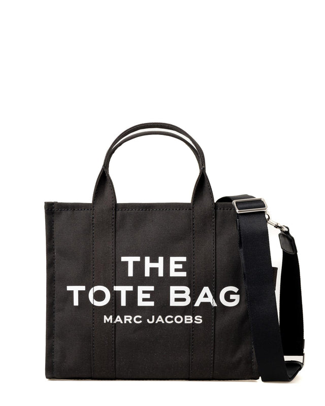 THE CANVAS MEDIUM TOTE BAG - BLACK