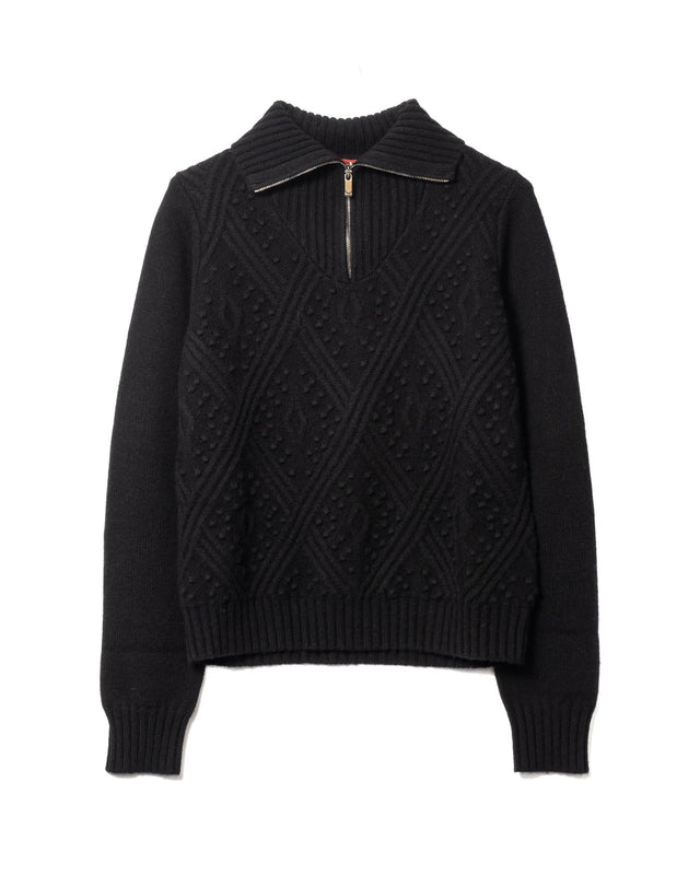 ETRA JUMPER WITH ZIP - BLACK 2426366042600 -10 MAX MARA 
