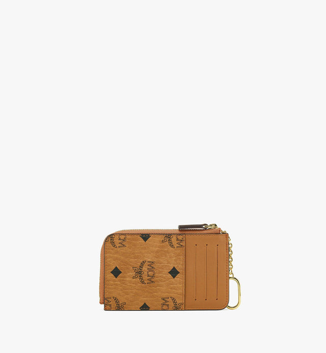 AREN ZIP AROUND CARD CASE IN VISETOS - COGNAC MYAESTA04CO001 COGNAC MCM 