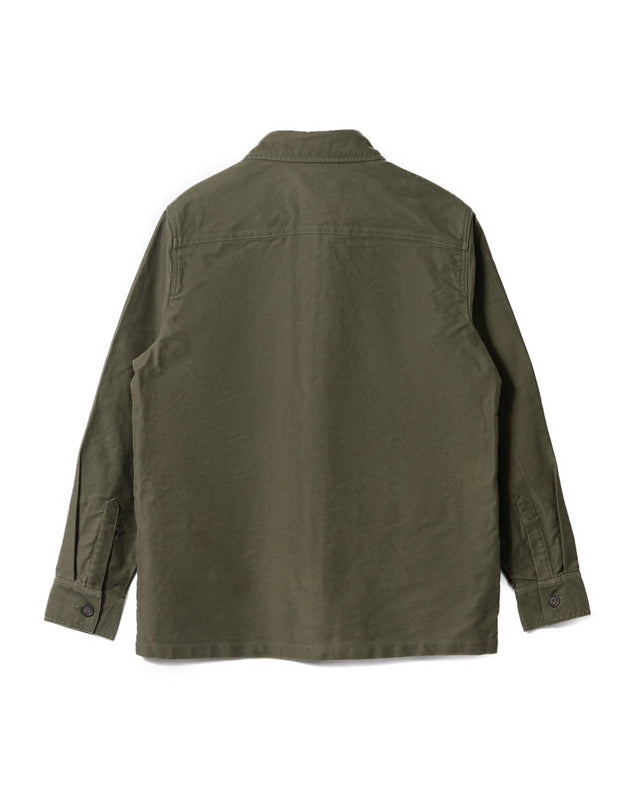 NEWBIRCH OVERSIZED COTTON SATEEN OVERSHIRT - FOREST MOS0437GN91 -FOREST BARBOUR 