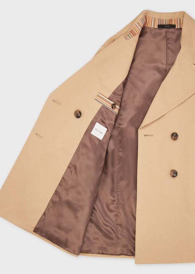 WOMEN'S COTTON TWILL PEA COAT - LIGHT CAMEL W1R-272CB-P01934 -61 Light Camel PAUL SMITH 