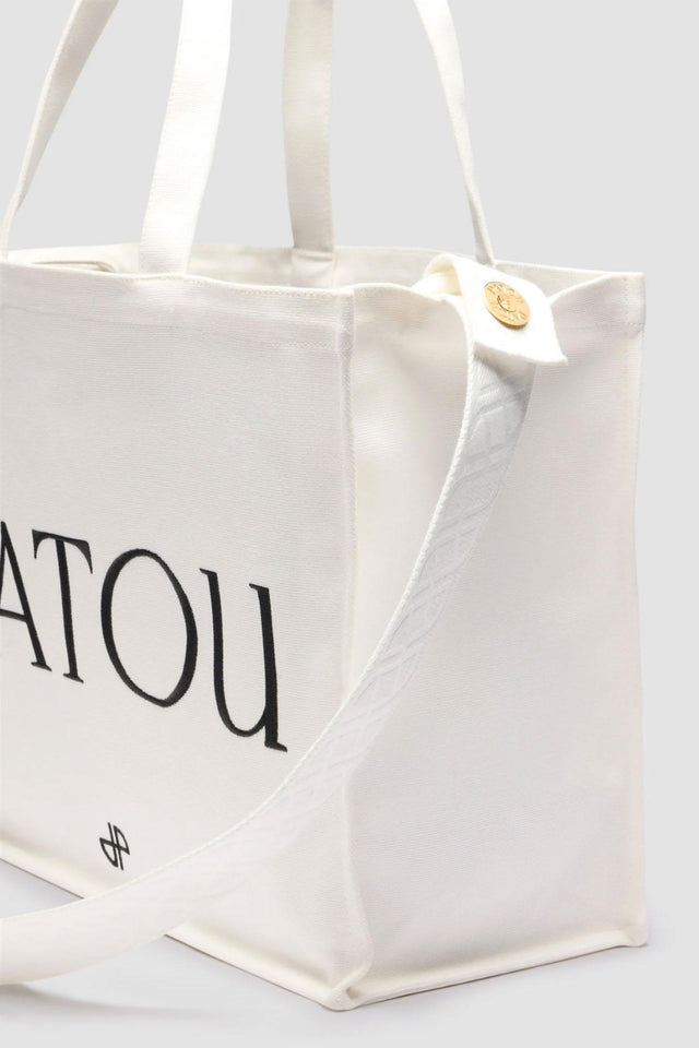 LARGE LOGO TOTE BAG - WHITE AC0450076 -001W WHITE PATOU 