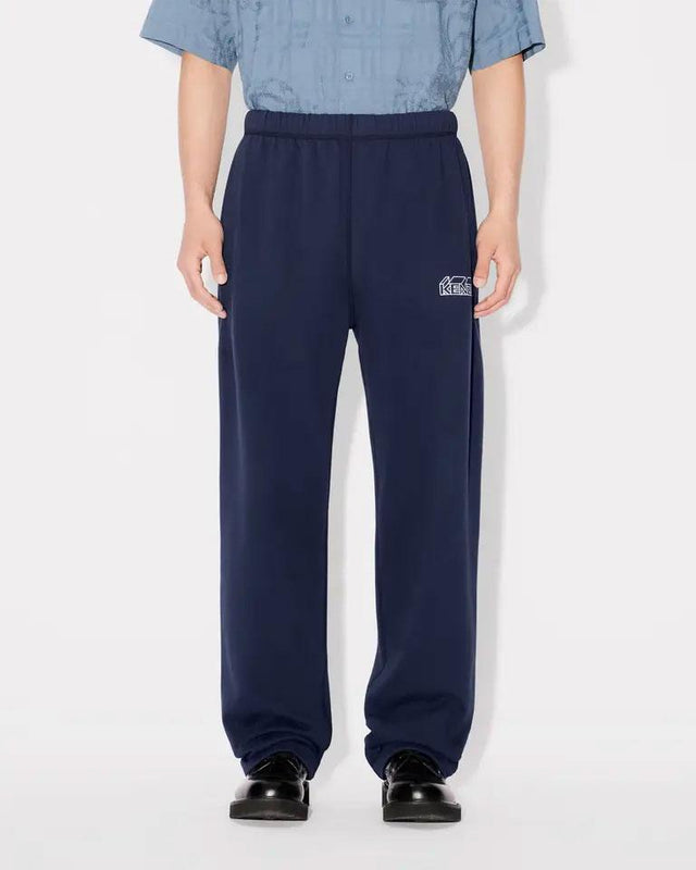 KUBE STRAIGHT EMBROIDERED JOG PANTS - MIDNIGHT BLUE FE65PA8184MF -77 kenzo 