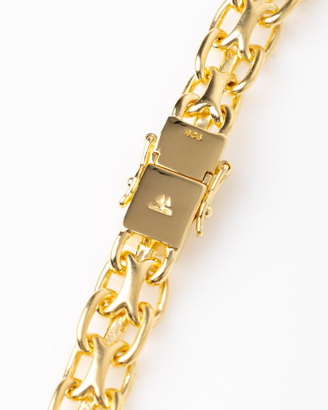 VINTAGE NECKLACE - GOLD 101140 -GOLD TOM WOOD 