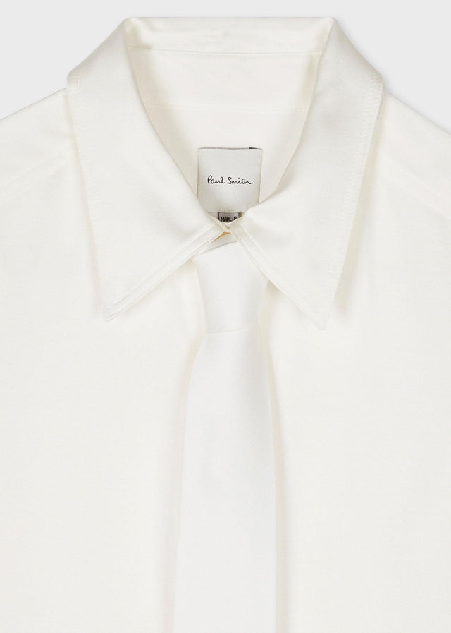 WOMEN'S TIE SHIRT - WHITE W1R-362B-P11076 -02 White PAUL SMITH 