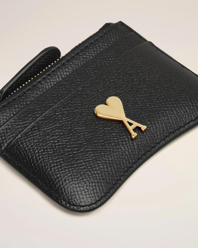 PARIS PARIS ZIPPED CARD HOLDER - BLACK/VIBRATED BRAS