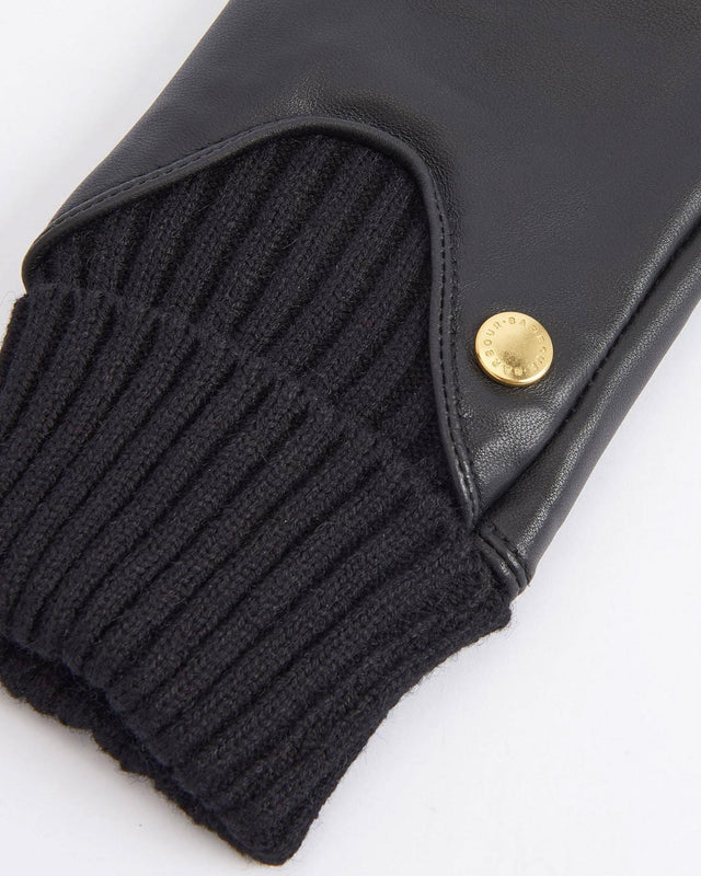 DEANNA LEATHER GLOVES - BLACK LGL0140BK11 -BLACK BARBOUR 
