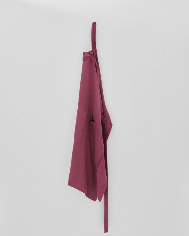 LINEN APRON - CLARET AP-CL -Claret TEKLA 