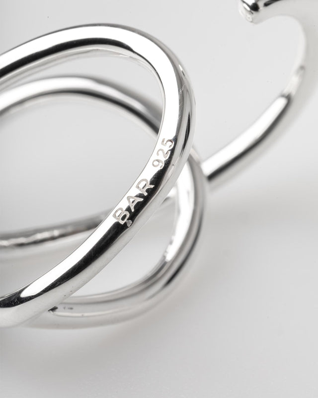 OSCILLATE EAR CUFF (SINGLE) - SILVER OSC-EA-92 -SILVER BAR JEWELLERY 