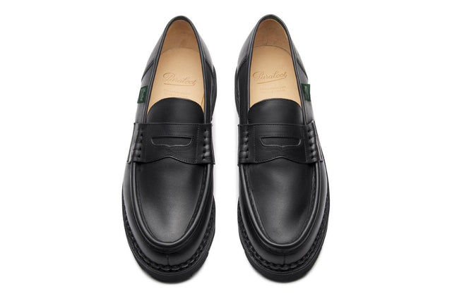 REIMS LEATHER SHOES - MARCHE NOIRE 099412 -LIS NOIR PARABOOT 