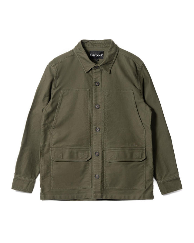 NEWBIRCH OVERSIZED COTTON SATEEN OVERSHIRT - FOREST MOS0437GN91 -FOREST BARBOUR 